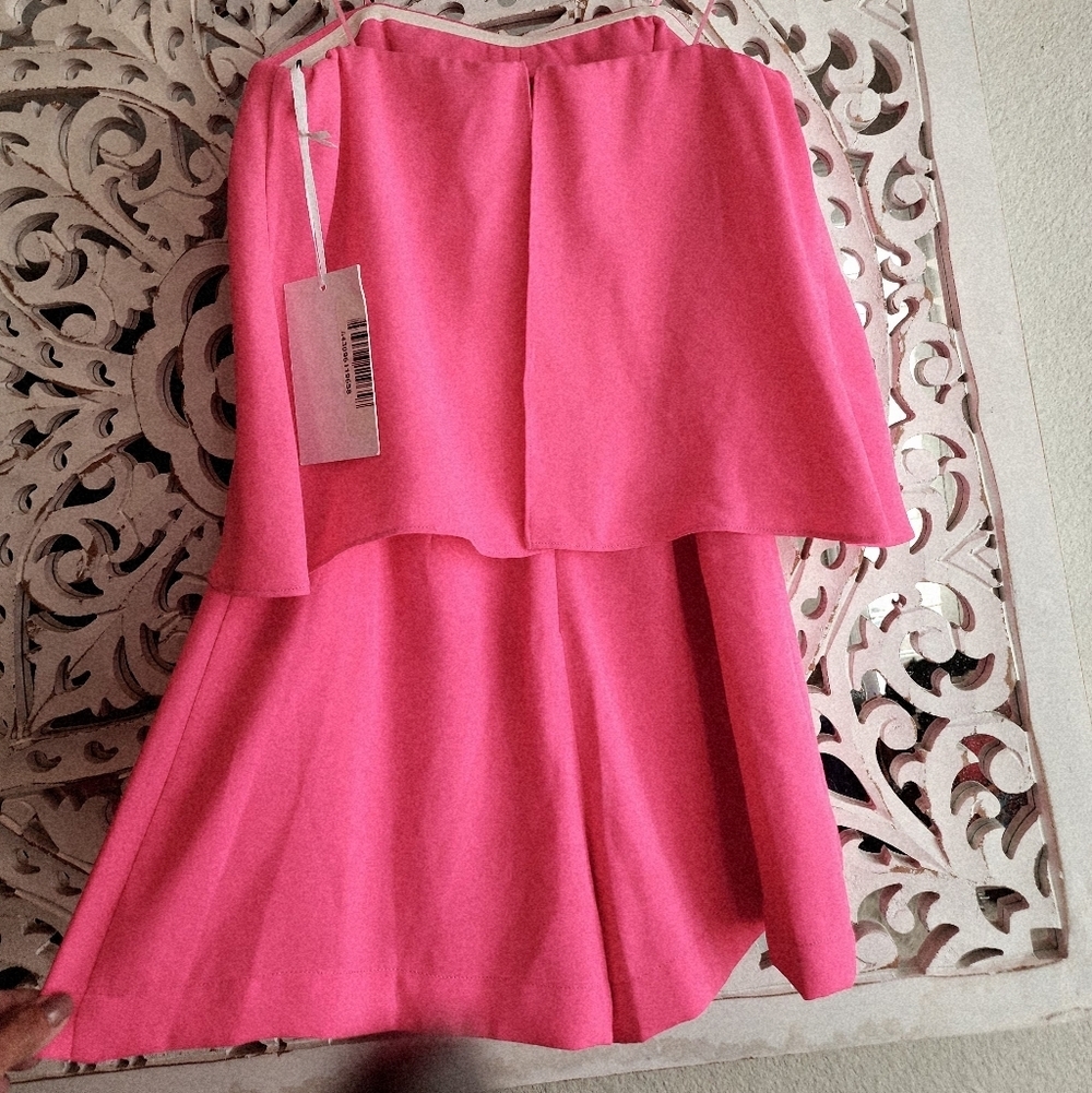 AMANDA UPRICHARD Topanga Strapless Romper Hot Pink Womens SZ P/XS NWT - Picture 9 of 12